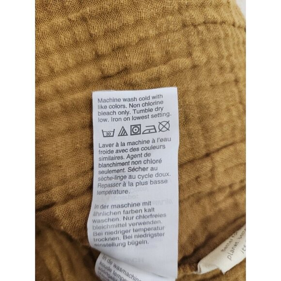 Madewell Peplum Top Brown Long Sleeve Lightspun Button-Back Women's Small - Picture 10 of 10